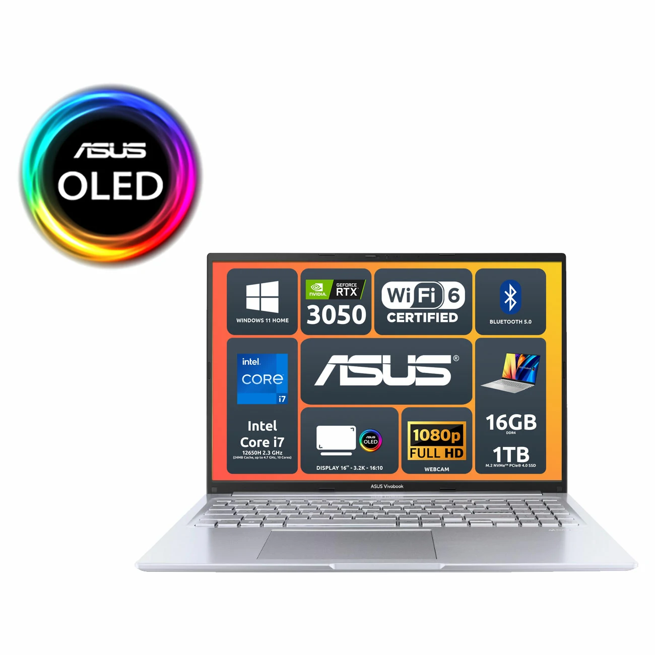 Notebook ASUS Vivobook Pro 16 OLED K6602ZC-MX022W 