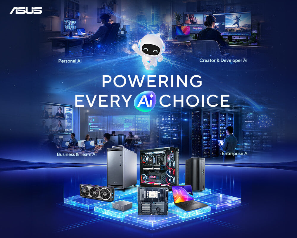 ASUS: Powering every AI choice. Personal AI, Creator & Developer AI, Business & Team AI, Enterprise AI