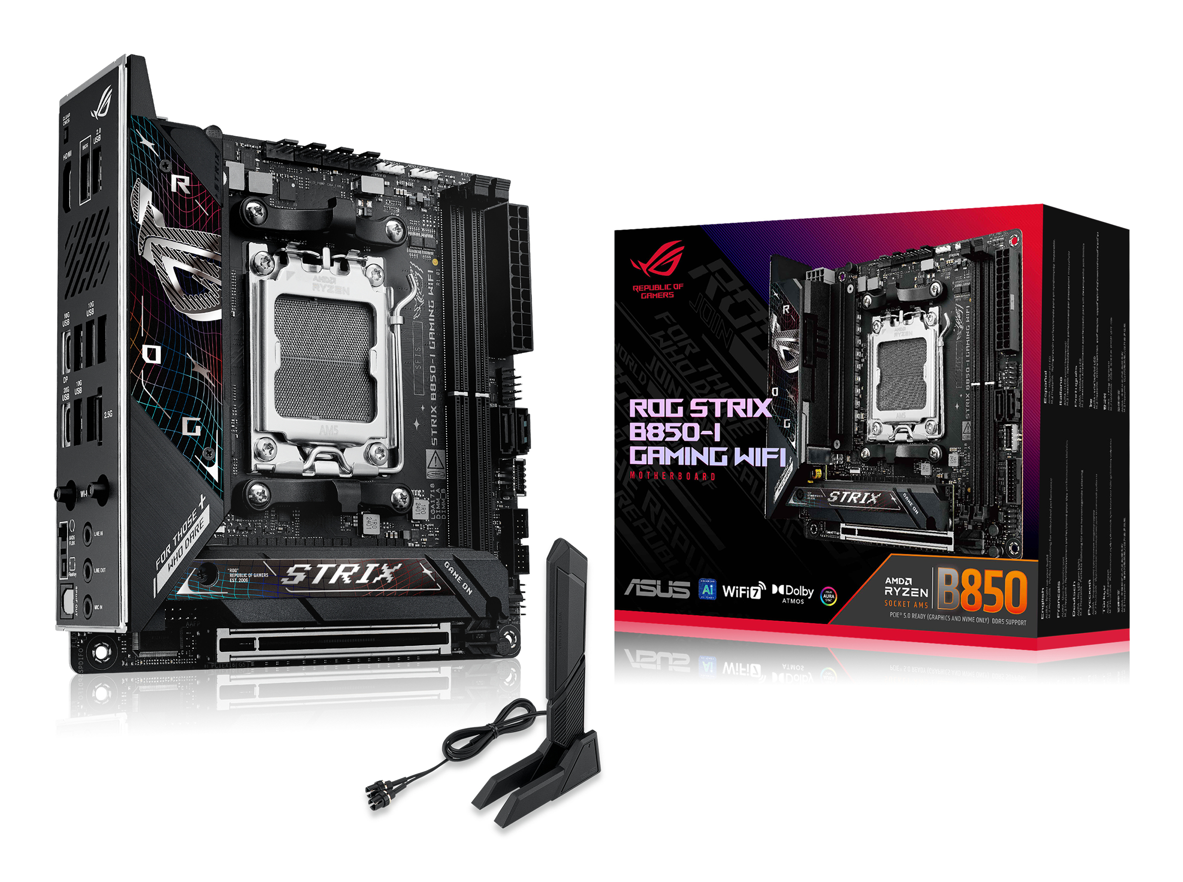 ASUS MB AMD B850I,DDR5, ROG STRIX B850-I GAMING WIFI,AM5,B850,USB,MB, M2/SATA