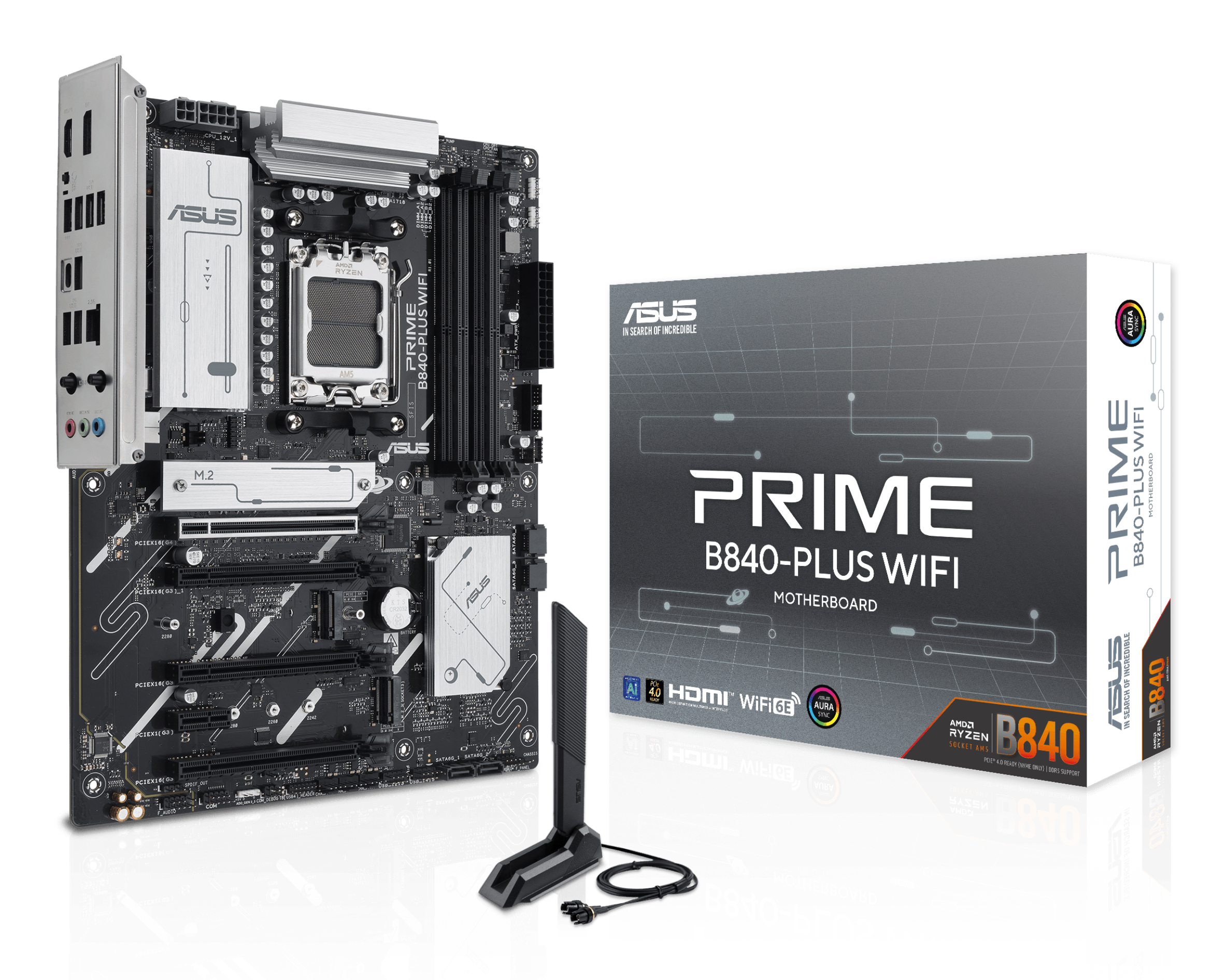 ASUS MB AMD B840PL, DDR5 PRIME B840-PL WIFI, AM5, B840, USB4, WIFI, MB, M2/SATA