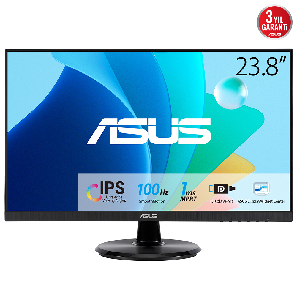 MONITOR ASUS LED 23.8" Wide VA24DQFR IPS 1920x1080 100HZ 1ms 250cd/m² 1000:1 (100.000.000:1) 2x2W MM VGA HDMI DP
