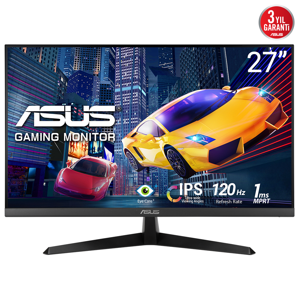 MONITOR ASUS LED 27" Wide VY279HGR IPS 1920x1080  Full HD 120HZ 1ms 250cd/m² 1500:1 2x2W VGA HDMI Gaming