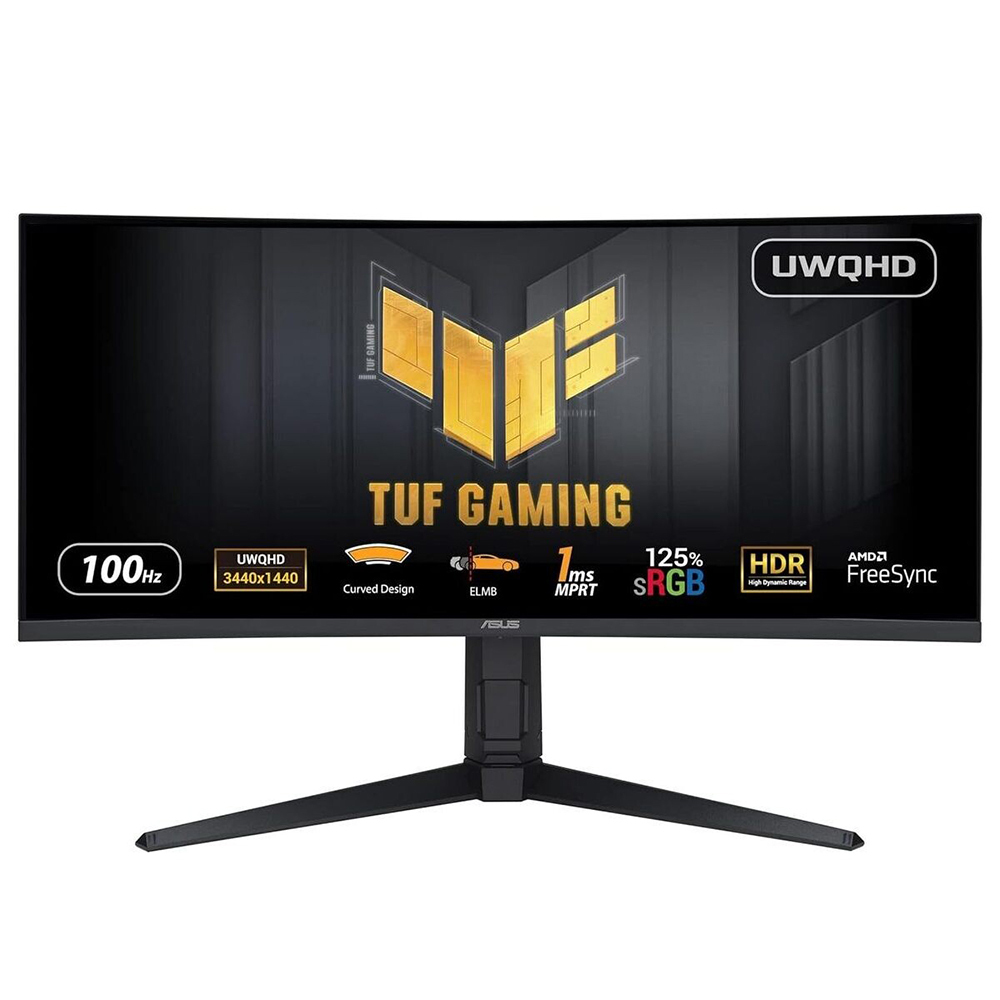 MONITOR ASUS LED 34" Curved VG34VQEL1A inch UWQHD 3440 x 1440 100Hz 1ms 300cd/? 3000:1 2X2W 2 X HDMI 1 X DP 3 X USB 3.2