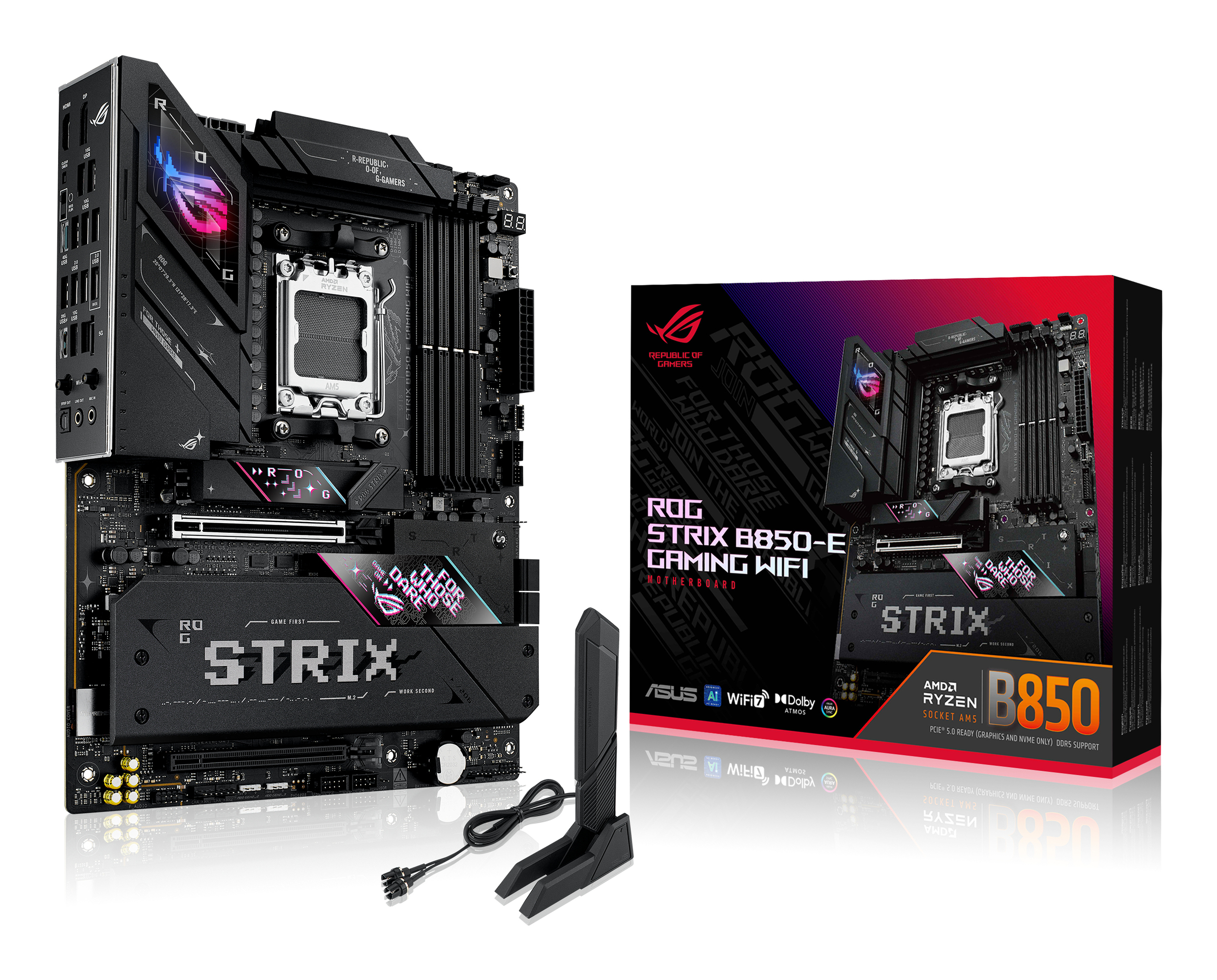 ASUS MB AMD B850E,DDR5, ROG STRIX B850-E GAMING WIFI,AM5,B850,USB4,MB, M2/SATA