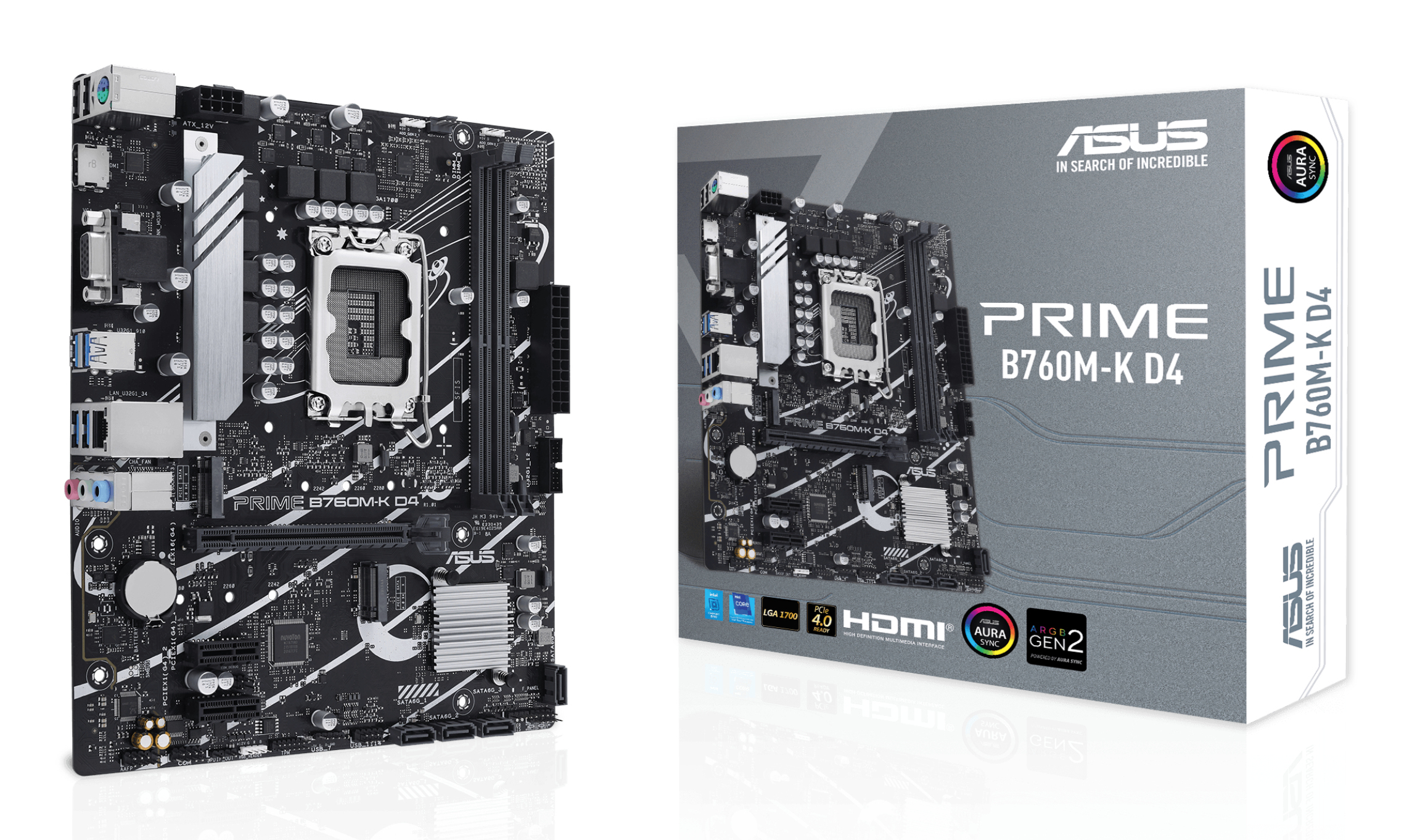 ASUS MB B760, LGA 1700,  PRIME B760M-K D4, 90MB1DS0-M0EAY0