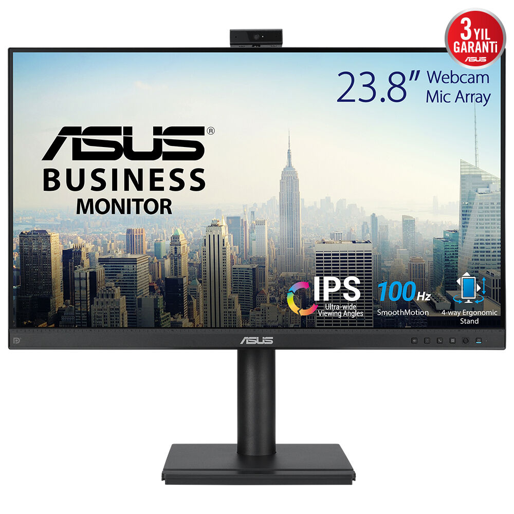 ASUS MONITOR 23,8 LED IPS 16:9 FHD 5MS 250 CDM, VGA/DP/HDMI WEBCAM, MULTIMEDIALE