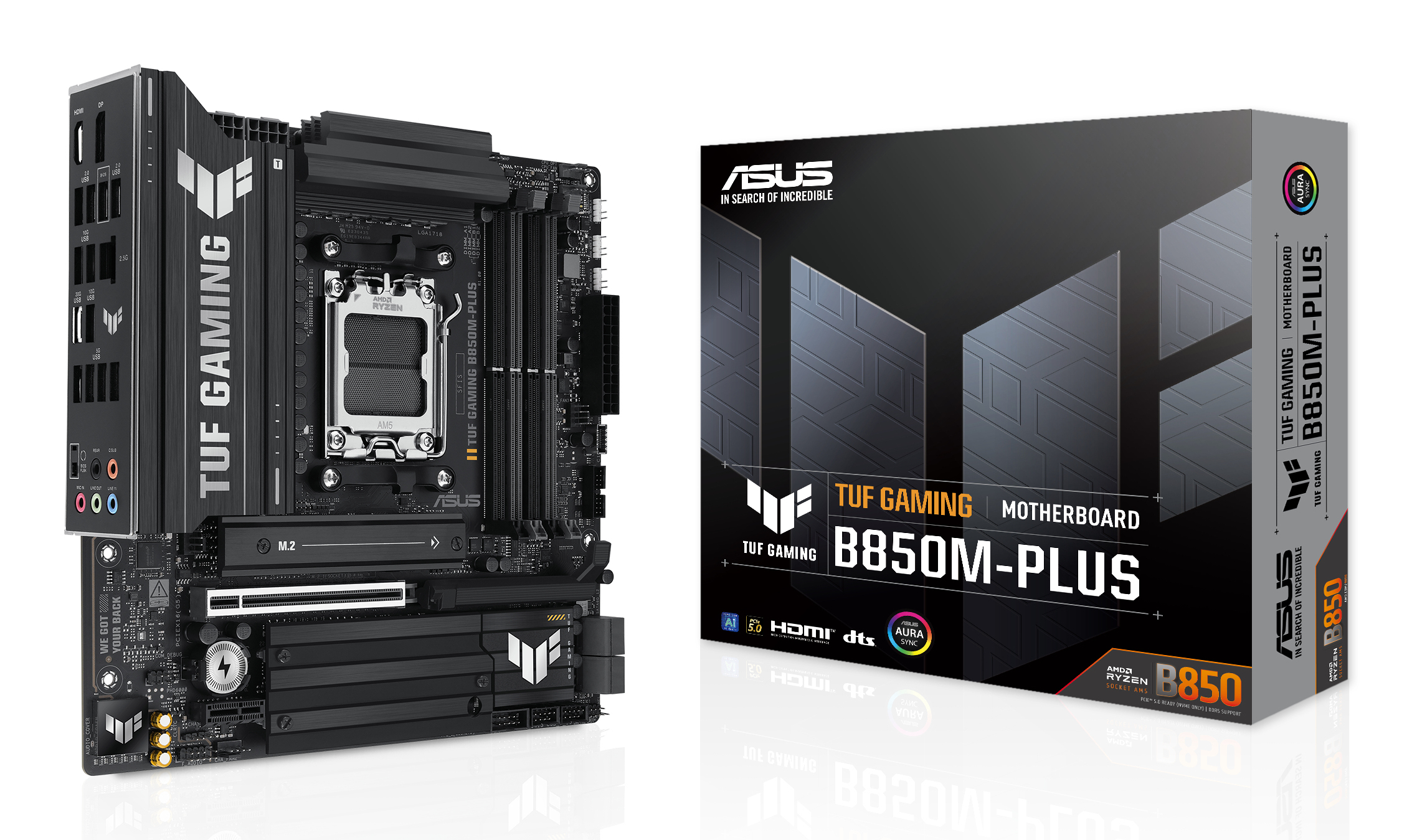 ASUS MB AMD B850MPL, DDR5 TUF GAMING B850M-PLUS, AM5, B850 USB, MB, M2/SATA