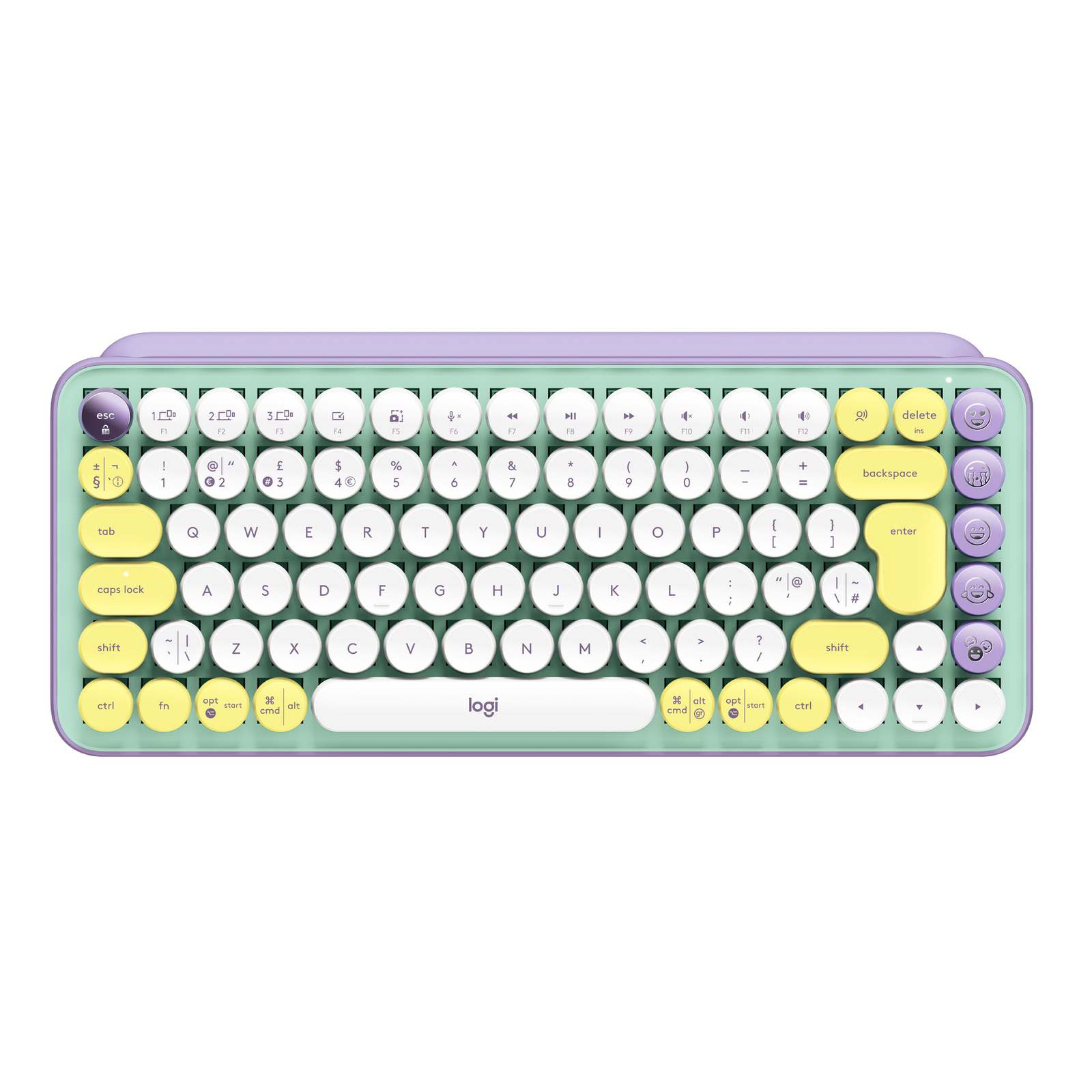 TASTIERA LOGITECH Retail POP KEYS DAYDREAM MINT WIRELESS BLUETOOTH TASTI EMOJI 138,47x321,2x354mm P/N 920-010726