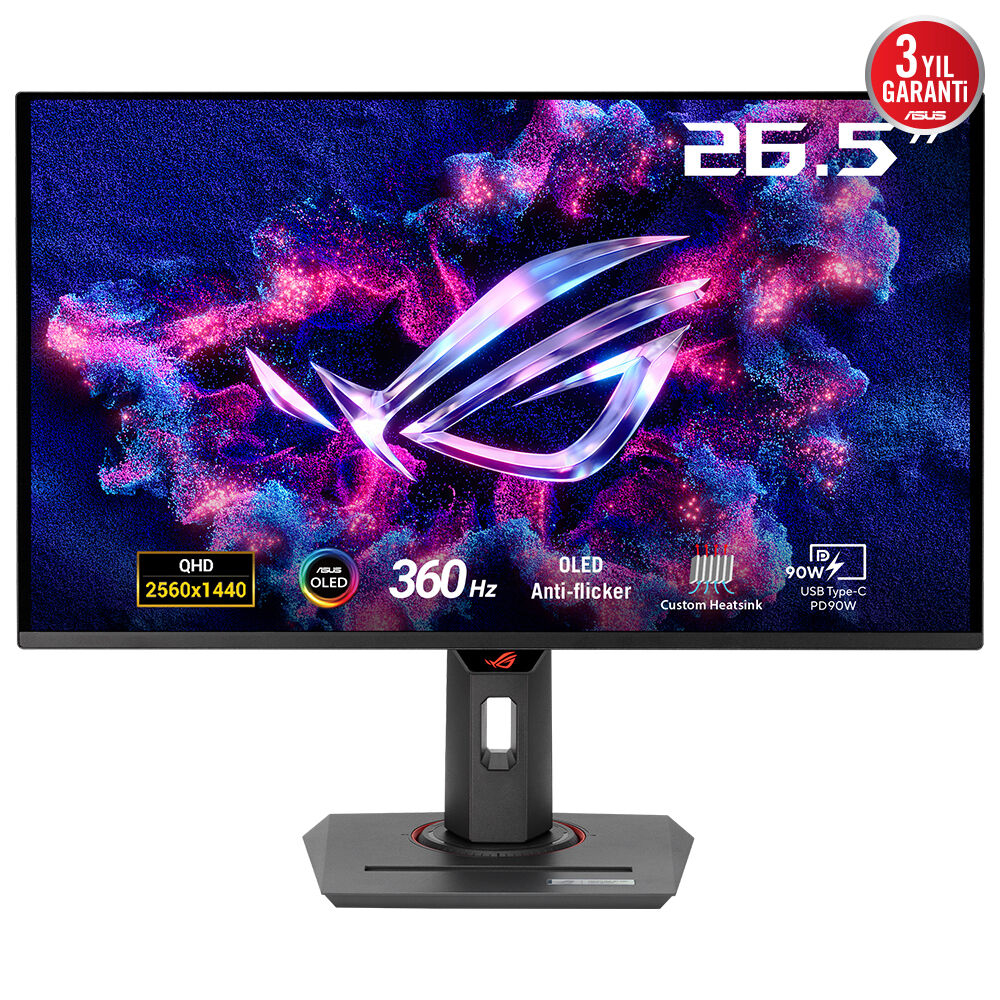 MONITOR ASUS 27" ROG Swift OLED XG27ACDNG Wide 2560x1440 360HZ 450cd/m² 1.500.000:1 PIVOT Reg.H 2HDMI DP USB-C Docking