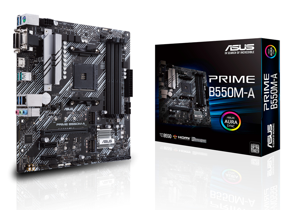 ASUS MB AMD B550,  PRIME B550M-A, LGA AM4, DUAL M.2, HDMI, 90MB14I0-M0EAY0