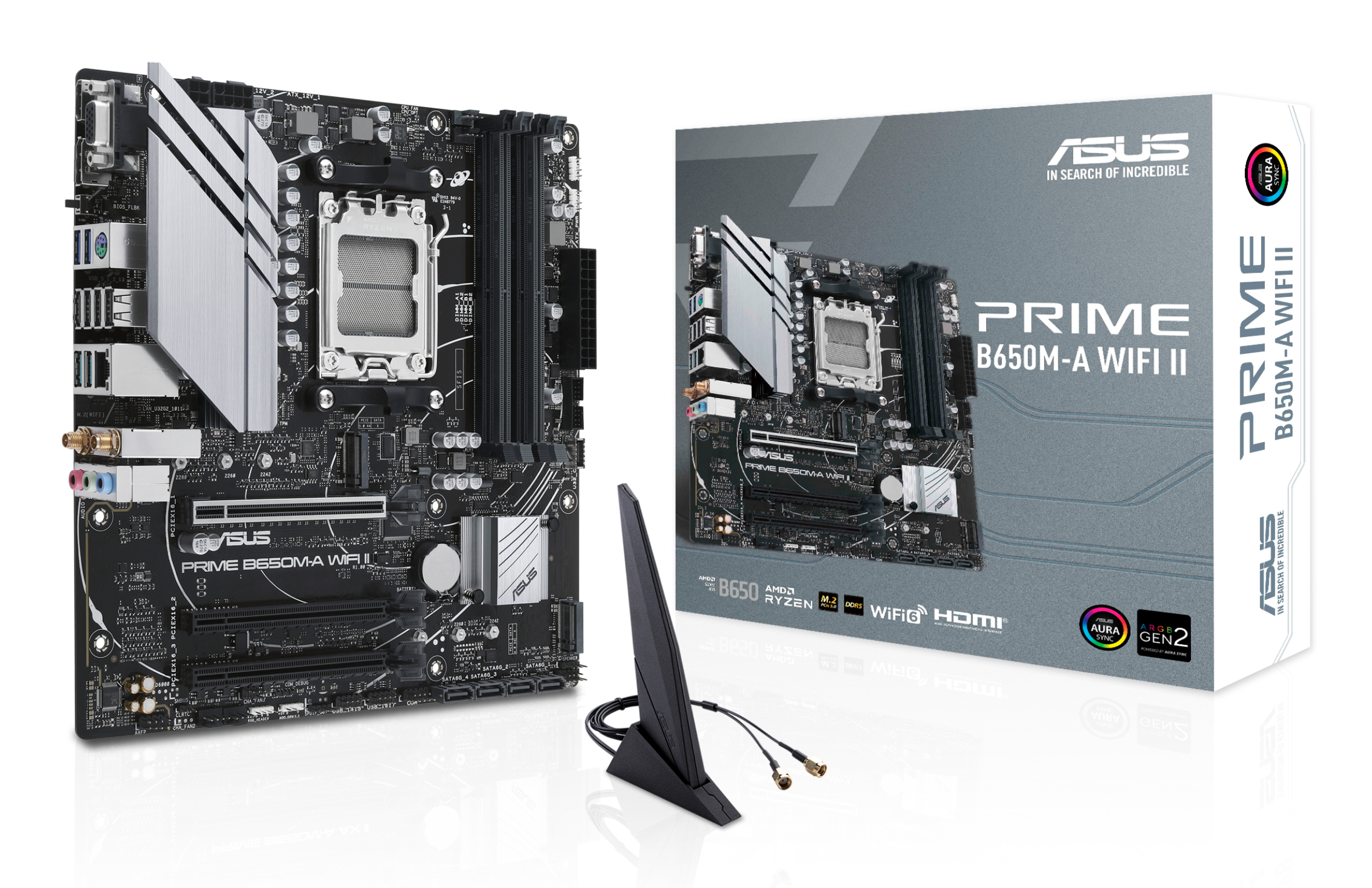 ASUS MB AMD B650, PRIME B650M-A WIFI II, AM5, 4DDR5,  WIFI, MATX