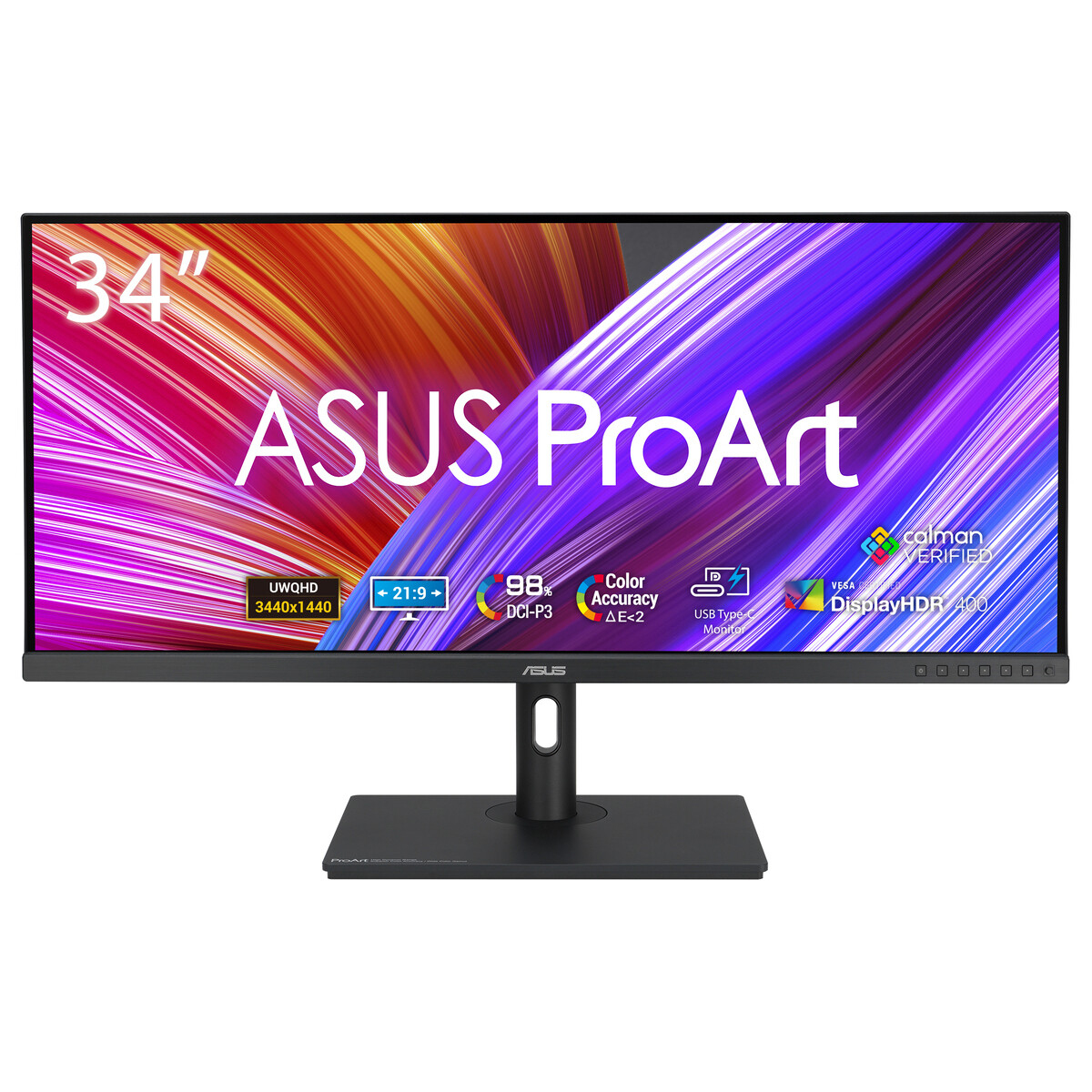 MONITOR ASUS LED 34" ProArt Display PA348CGV IPS 21:9 3440 x 1440 2ms 400cd/M 1000:1 2X2W MM Reg.H 2HDMI DP USB-C